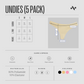 Undies (5 pack) | Ropa Interior Deportiva